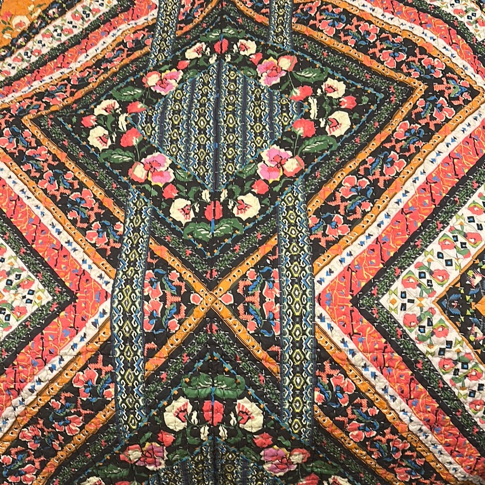 Johnny Was Multicolor Floral Quilt - Picture 2 of 12